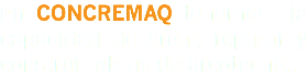 En CONCREMAQ tenemos la capacidad de crear, reparar y construir obras de arcotecho...